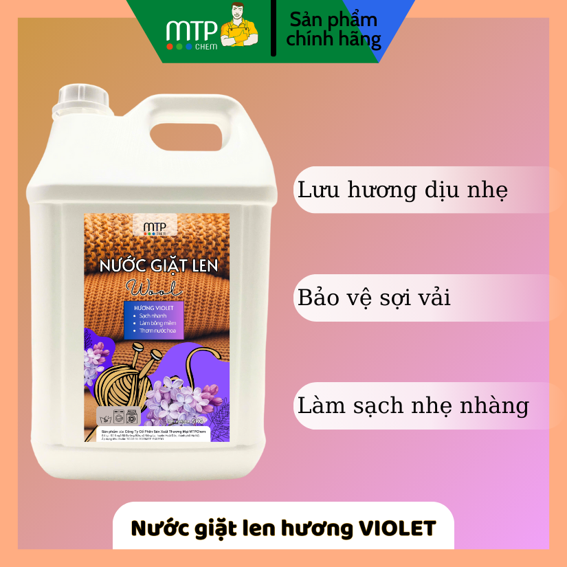 Nước giặt len làm mềm bông bóng hồi phục form quần áo, lưu hương WOOL- Hương Violet